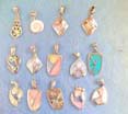 Assorted mother of genius seashell sterling silver charm