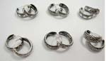 Assorted sterling silver engraved bali pattern ear hoop earring with lever 