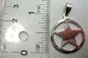 Five-angle star sterling silver pendant