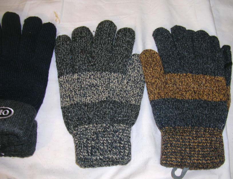 Mixed color ployester glove 