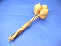 rattan fireburned bamboo handheld shaker