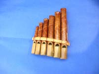 small pan flute zampona or pan pipe