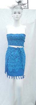 Elastic top matching with mini fringe skirt design