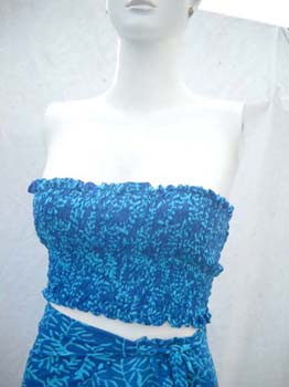 Elastic top matching with mini fringe skirt design