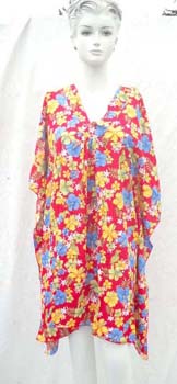 Loose lady summer fashion kaftan dress with pintuck detail at front style design