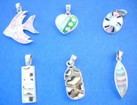 Pretty fashion dye or tiger seashell pendant 