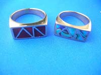 Rectangular ring with angle cut gemstone design