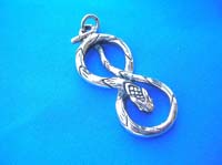 Twisted snake fashion pendant