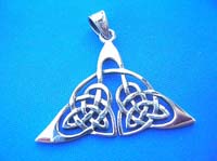 Triangle celtic bronze pendant