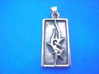Tattoo fashion rectangular pendant