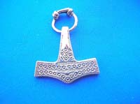 Anchor with mini flower bronze pendant