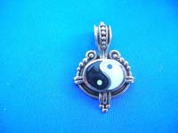 Small yin yang bronze pendant