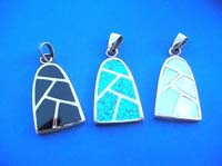 Irregular tile design fashion bronze pendant